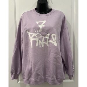 Ariana Grande Women's Medium 7 Rings Sweater Sweatshirt Pink 2019 DIVIDED H&M